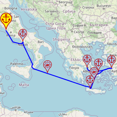 Östliches Mittelmeer Kreuzfahrt ab Civitavecchia / Rom bis Piräus / Athen, 7 Nächte – Sun Princess 15.08–22.08