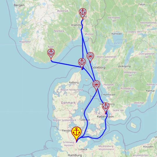 Błyskawiczna wizyta na Północy – z/do Kilonii mapa