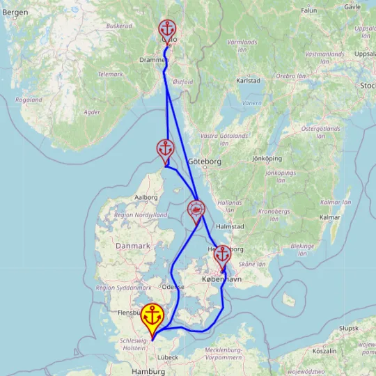 Magia krajobrazów Północy – z/do Kilonii mapa