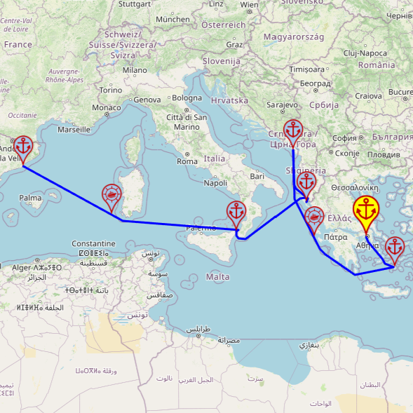 Östliches Mittelmeer Kreuzfahrt ab Piräus / Athen bis Barcelona, 7 Nächte – Sun Princess 22.08–29.08