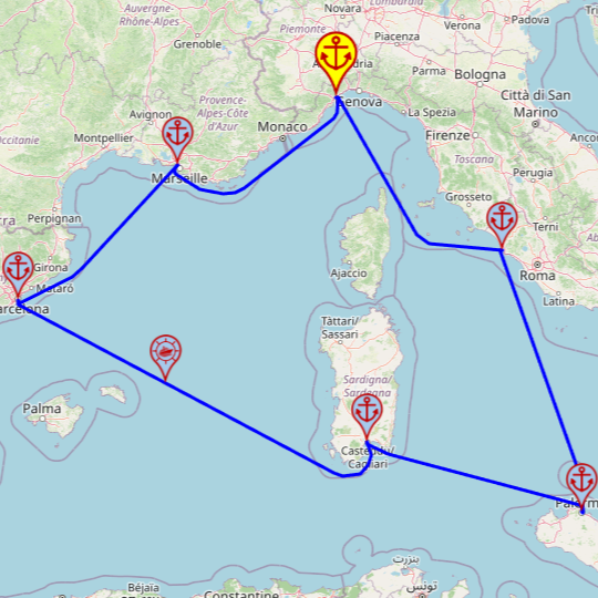 Rejs po Zachodnim Morzu Śródziemnym z/do Savony, 7 nocy – Costa Smeralda 10.10 – 17.10
