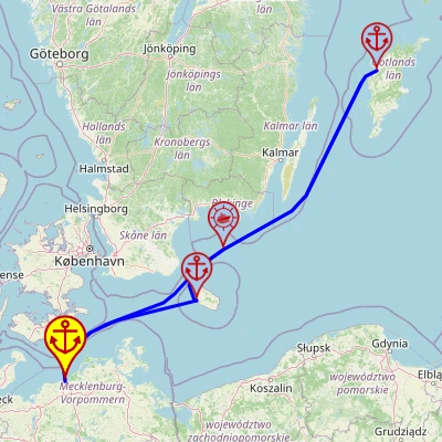Świętowanie pod rozgwieżdżonym niebem i wyspiarskie marzenia Skandynawii – z/do Warnemünde, 4 nocy – Mein Schiff 7 14.05 – 18.05 – mini mapa rejsu